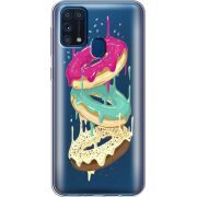 Прозрачный чехол BoxFace Samsung M315 Galaxy M31 Donuts
