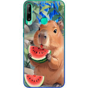 Чехол BoxFace Huawei P40 Lite E Капібара з кавуном