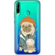 Прозрачный чехол BoxFace Huawei P40 Lite E Dog Coffeeman