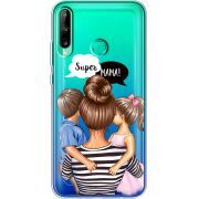 Прозрачный чехол BoxFace Huawei P40 Lite E Super Mama