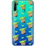 Прозрачный чехол BoxFace Huawei P40 Lite E Pattern Baby Yoda