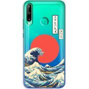 Прозрачный чехол BoxFace Huawei P40 Lite E Большая волна в Канагаве