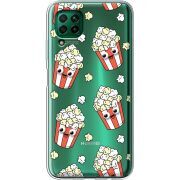 Прозрачный чехол BoxFace Huawei P40 Lite с 3D-глазками Popcorn