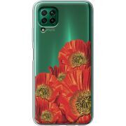 Прозрачный чехол BoxFace Huawei P40 Lite Red Poppies