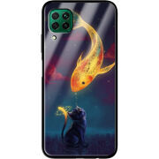 Защитный чехол BoxFace Glossy Panel Huawei P40 Lite Kitten And Fish