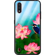 Защитный чехол BoxFace Glossy Panel Samsung A015 Galaxy A01 Lotus Bird