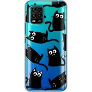 Прозрачный чехол BoxFace Xiaomi Mi 10 Lite с 3D-глазками Black Kitty