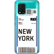 Прозрачный чехол BoxFace Xiaomi Mi 10 Lite Ticket New York