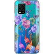 Прозрачный чехол BoxFace Xiaomi Mi 10 Lite Flamingo