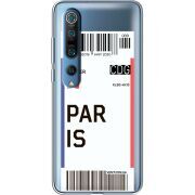 Прозрачный чехол BoxFace Xiaomi Mi 10 Pro Ticket Paris