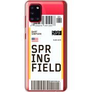 Прозрачный чехол BoxFace Samsung A315 Galaxy A31 Ticket Springfield