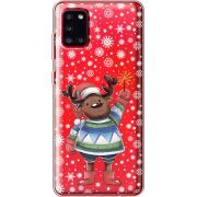 Прозрачный чехол BoxFace Samsung A315 Galaxy A31 Christmas Deer with Snow