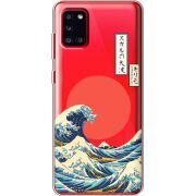 Прозрачный чехол BoxFace Samsung A315 Galaxy A31 Большая волна в Канагаве