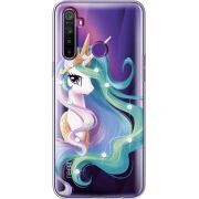 Чехол со стразами Realme 5 / 6i Unicorn Queen