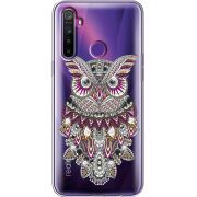 Чехол со стразами Realme 5 / 6i Owl
