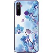 Чехол со стразами Realme 5 / 6i Orchids