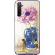 Чехол со стразами Realme 5 / 6i Little Boy and Girl