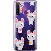 Прозрачный чехол BoxFace Realme 5 / 6i с 3D-глазками Mouse