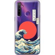 Прозрачный чехол BoxFace Realme 5 / 6i Большая волна в Канагаве