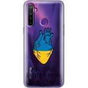 Прозрачный чехол BoxFace Realme 5 / 6i Моє серце в ритмі ЗСУ