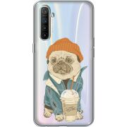Прозрачный чехол BoxFace Realme XT Dog Coffeeman
