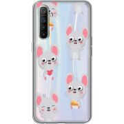 Прозрачный чехол BoxFace Realme XT с 3D-глазками Mouse