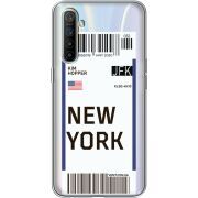Прозрачный чехол BoxFace Realme XT Ticket New York