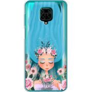 Прозрачный чехол BoxFace Xiaomi Redmi Note 9S Blue Hair