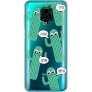 Прозрачный чехол BoxFace Xiaomi Redmi Note 9S с 3D-глазками HIYA