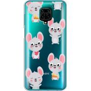 Прозрачный чехол BoxFace Xiaomi Redmi Note 9S с 3D-глазками Mouse