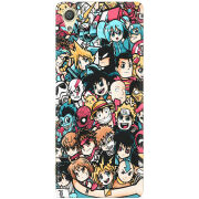 Чехол Uprint Sony Xperia X F5122 Anime Stickers