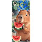 Чехол Uprint Sony Xperia X F5122 Капібара з кавуном