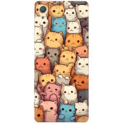 Чехол Uprint Sony Xperia X F5122 Котики муркотики
