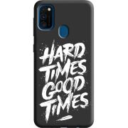 Черный чехол Uprint Samsung M215 Galaxy M21 Hard Times Good Times