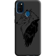 Черный чехол Uprint Samsung M215 Galaxy M21 Wolf and Raven
