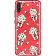 Прозрачный чехол BoxFace Samsung Galaxy A11 (A115) с 3D-глазками Popcorn