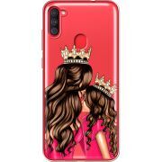 Прозрачный чехол BoxFace Samsung Galaxy A11 (A115) Queen and Princess