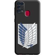 Черный чехол BoxFace Samsung M315 Galaxy M31 Атака Титанов Крылья Свободы