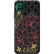 Черный чехол BoxFace Huawei P40 Lite FranceFlowers