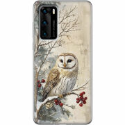 Чехол BoxFace Huawei P40 Christmas Owl