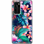 Чехол BoxFace Huawei P40 flowers in the tropics