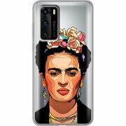Прозрачный чехол BoxFace Huawei P40 Фрида Кало