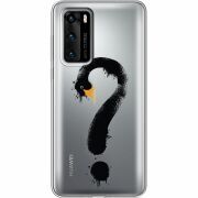 Прозрачный чехол BoxFace Huawei P40 Swan question