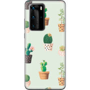 Чехол BoxFace Huawei P40 Pro L-green Cacti