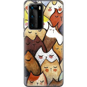 Чехол BoxFace Huawei P40 Pro Sleepy Cats