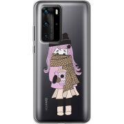 Прозрачный чехол BoxFace Huawei P40 Pro Winter Morning Girl