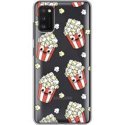 Прозрачный чехол BoxFace Samsung Galaxy A41 (A415) с 3D-глазками Popcorn
