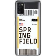 Прозрачный чехол BoxFace Samsung Galaxy A41 (A415) Ticket Springfield