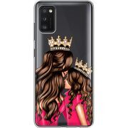 Прозрачный чехол BoxFace Samsung Galaxy A41 (A415) Queen and Princess