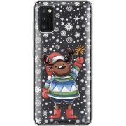 Прозрачный чехол BoxFace Samsung Galaxy A41 (A415) Christmas Deer with Snow